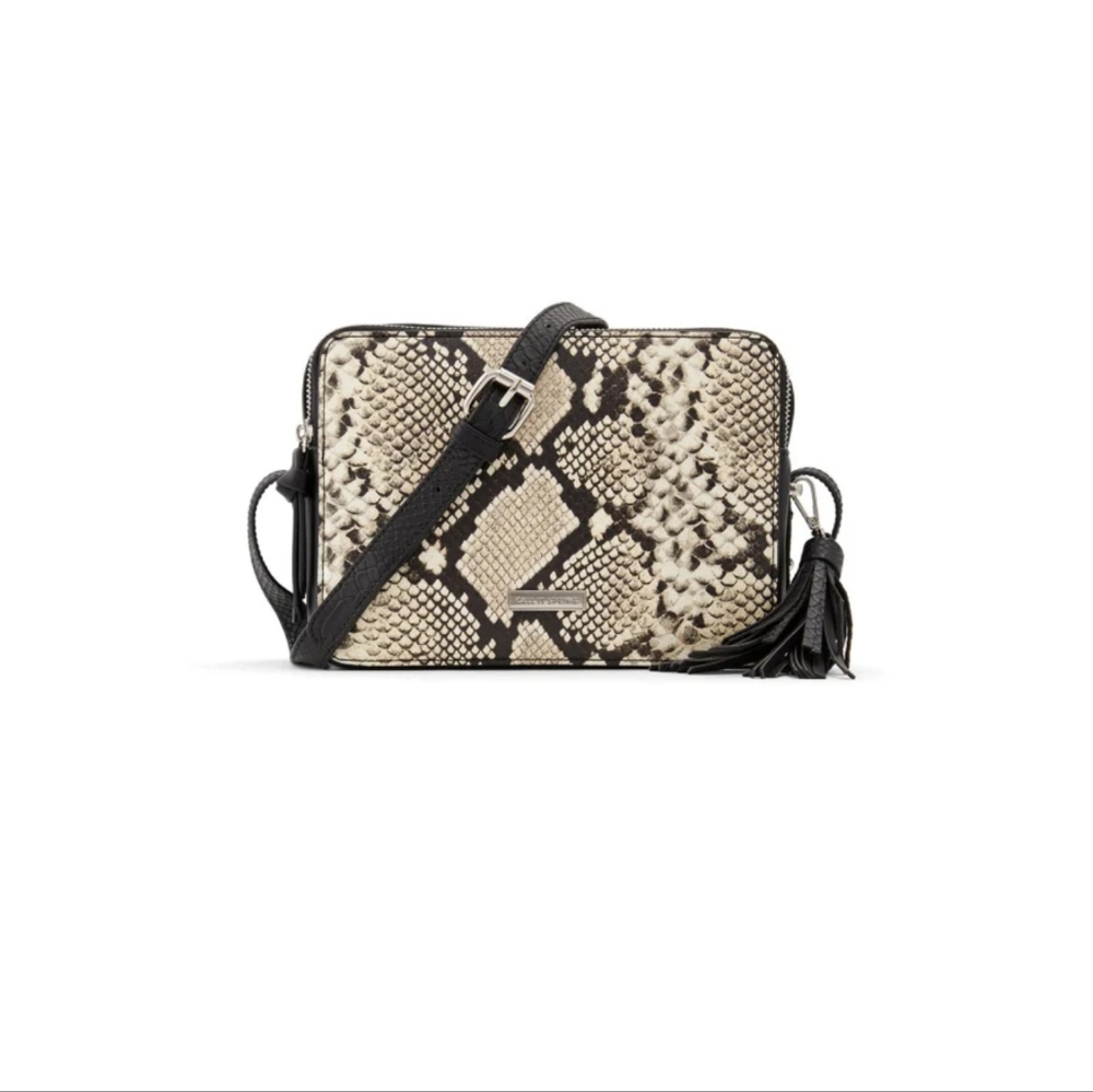 Snake skin crossbody bag